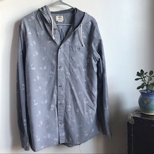 Vans button up hooded shirt